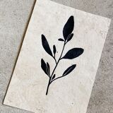 Original lino print "Zweig I"
