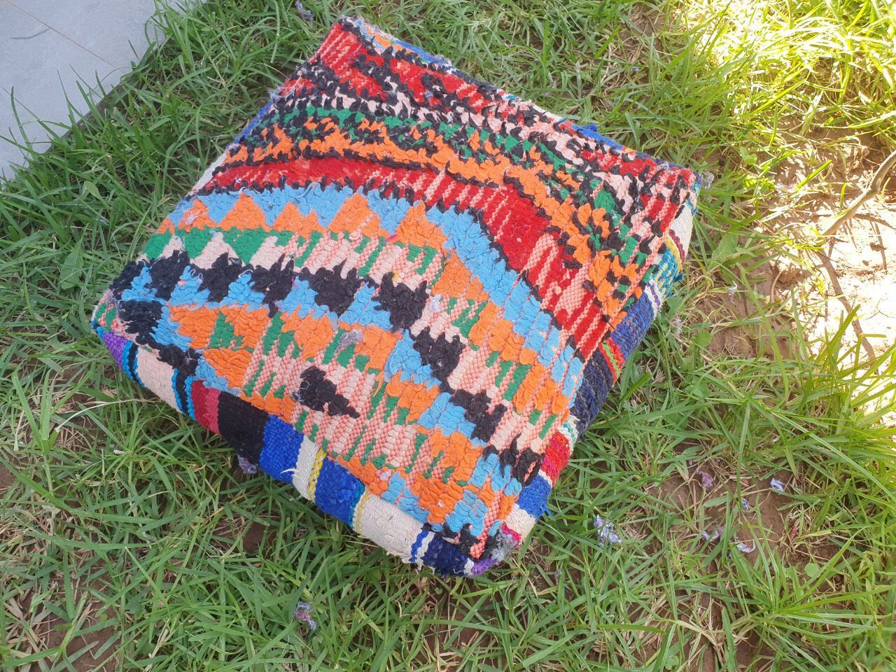 Moroccan carpet pouf