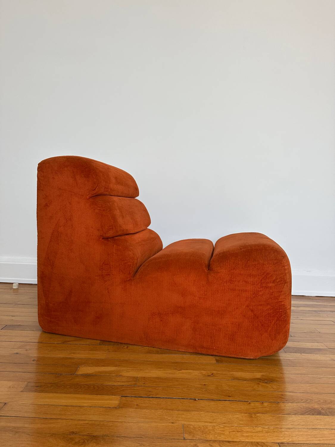Chauffeuse / Fauteuil orange - Vintage - Design