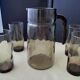 Luminarc vintage smoked glass orange juice set
