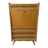 Vintage wood/wicker secretary