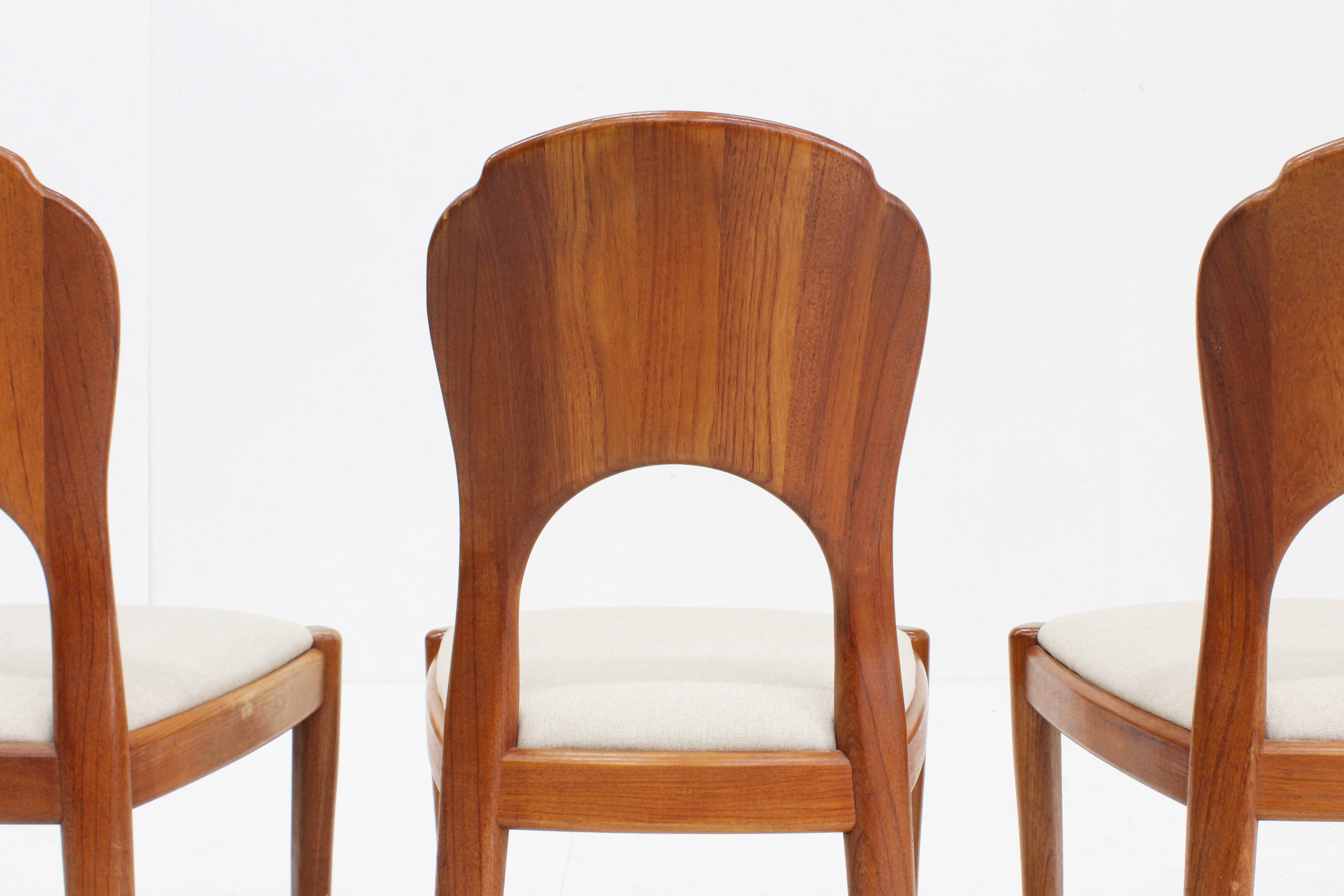 Vintage Danish teak dining chairs , set of 4