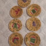 7 dessert plates from Sarreguemines
