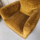 Pair of armchairs club velvet old yellow - armchair old