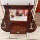 Ancien porte manteau murale / 2 pateres / 1 miroir / tiroir