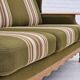 1970s, Danish vintage 3 seater, green fabric, oak wood, original condition.