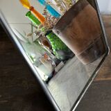 Old vintage barber mirror