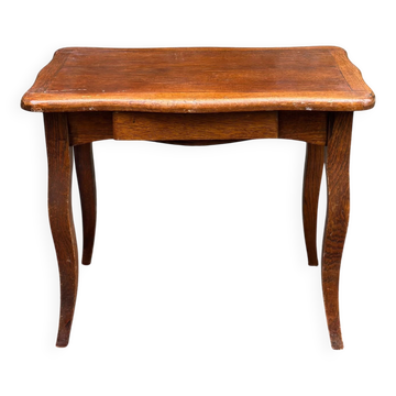 Table basse table d'appoint bout de canapé en chêne style Louis XV 1950