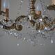 Bronze chandelier with crystal pendants – 5 lights