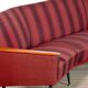 Rare canapé incurvé vintage Teck 1950s / Décor série Deutschland 83