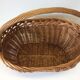 Oval wicker basket-one handle