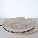 Art Deco clear glass dish. Val Saint Lambert. Belgium