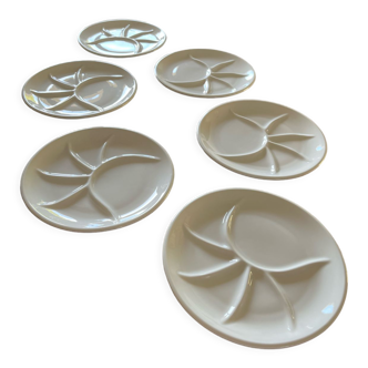 Assiettes blanches porcelaine lot de 6 pillivuyt