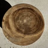 Stool, side table, end table in solid suar wood, spheres H50 D39.