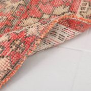 Pale Red & Peach Vintage Runner Rug, 80x301Cm
