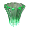Old Vase P D'AVESN Glass Green Uranium Made In France Vintage
