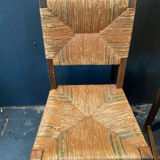 Four straw chairs