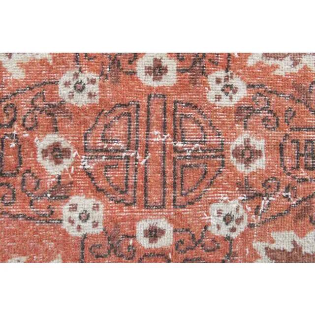 Vintage Turkish Oushak Handmade Wool Cotton Red Area Rug 191x311