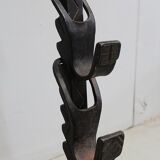 Paire de chenets en fer forgé - fin XIXe