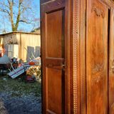 3 door, 1 drawer wardrobe, 19th century walnut
