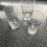 3 grandes verres en cristal dimension : hauteur -135 mm diamètre -0,75 mm