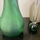 Green glass vase