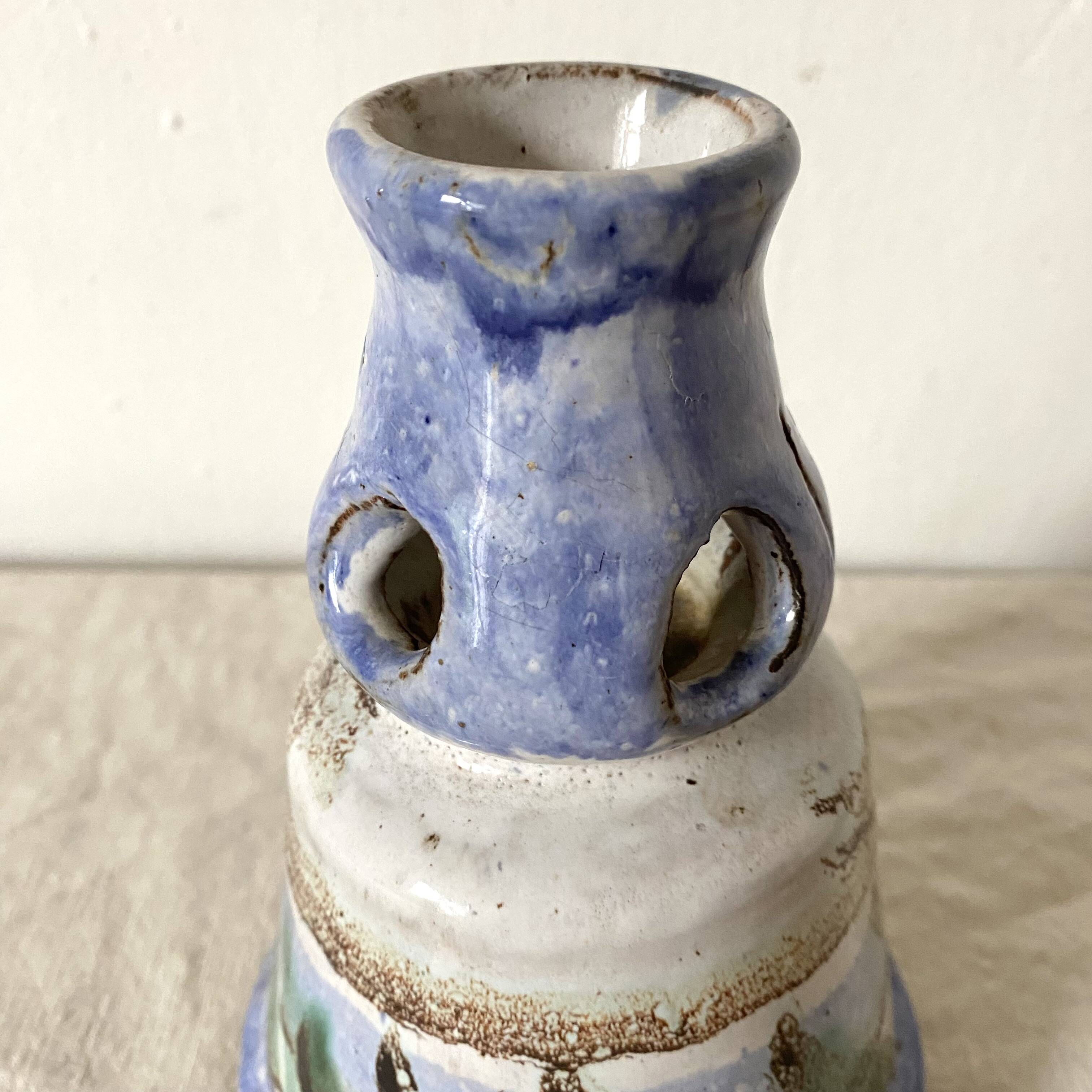 Ceramic candle holder, handcrafted