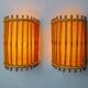Pair of rattan wall lights, France, 1960