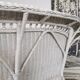 Banquette en rotin blanc
