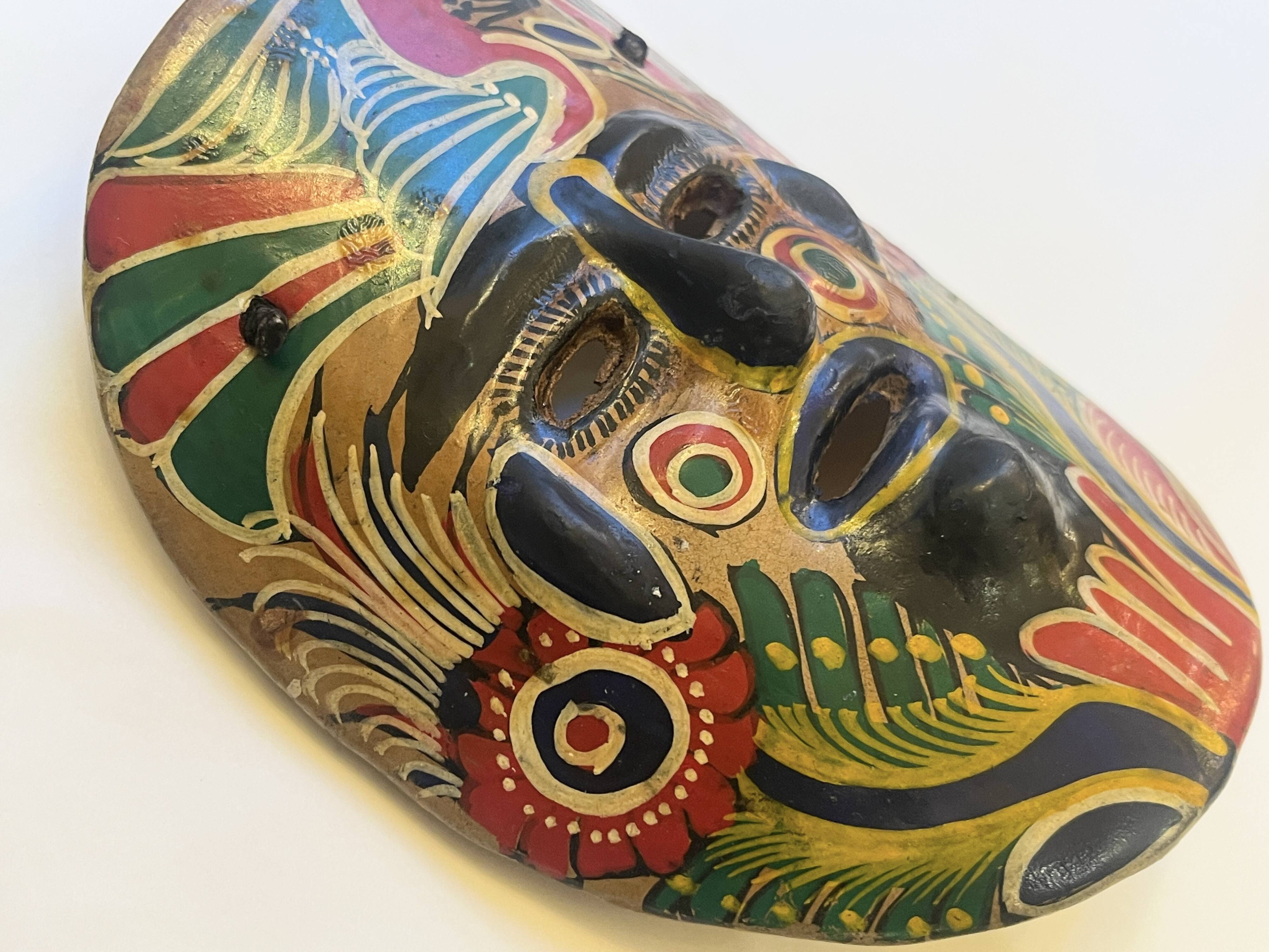 Colored terracotta mask, Mexico 1970s