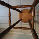 Patinated wooden bar top stool round seat