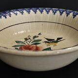 Hollow dish salad bowl earthenware HBC Hautin Boulenger & Co Choisy le Roi late nineteenth century