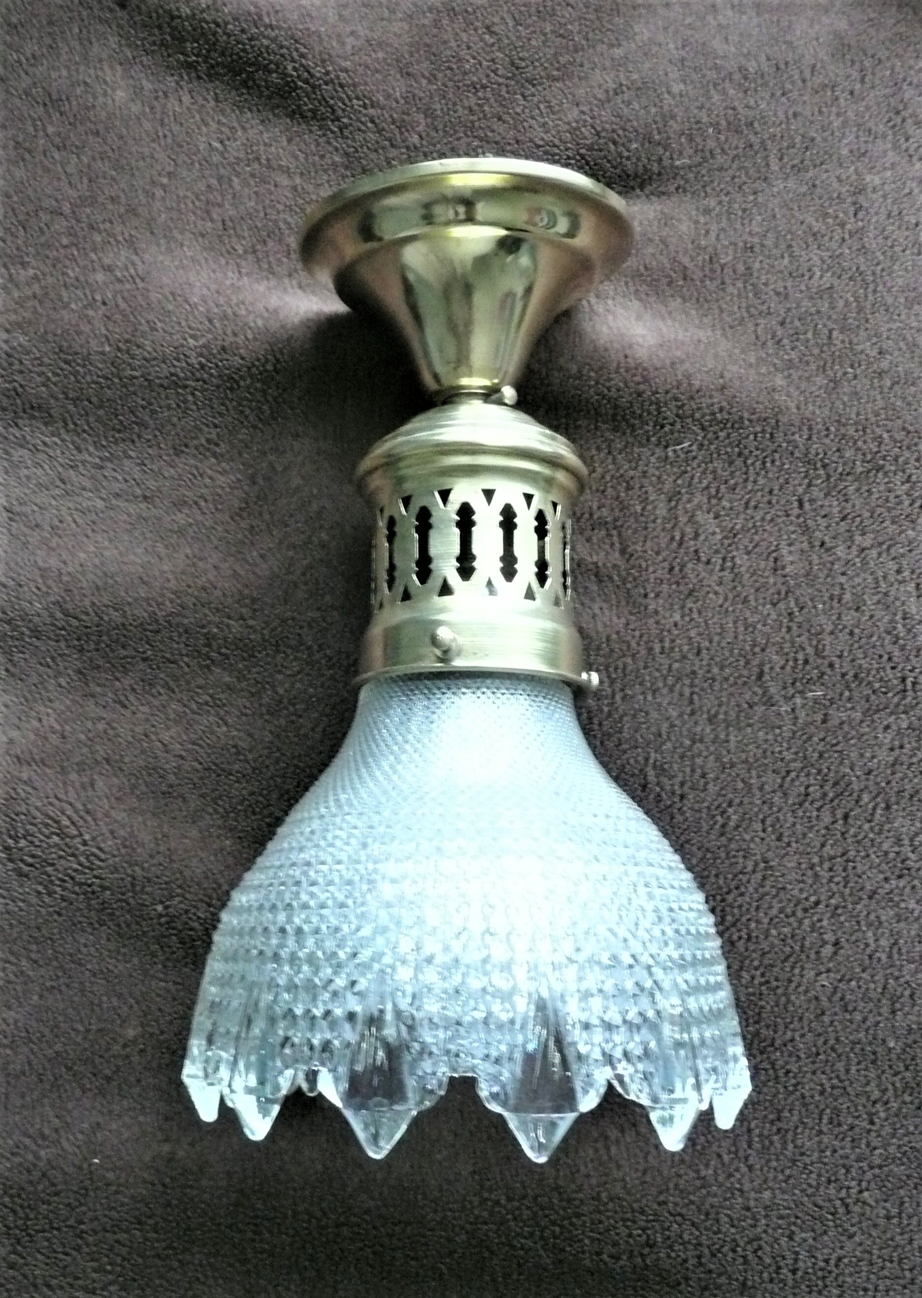 Plafonnier 1900 art nouveau holophane