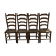 Ensemble de 4 chaises à hauts dossiers en chêne