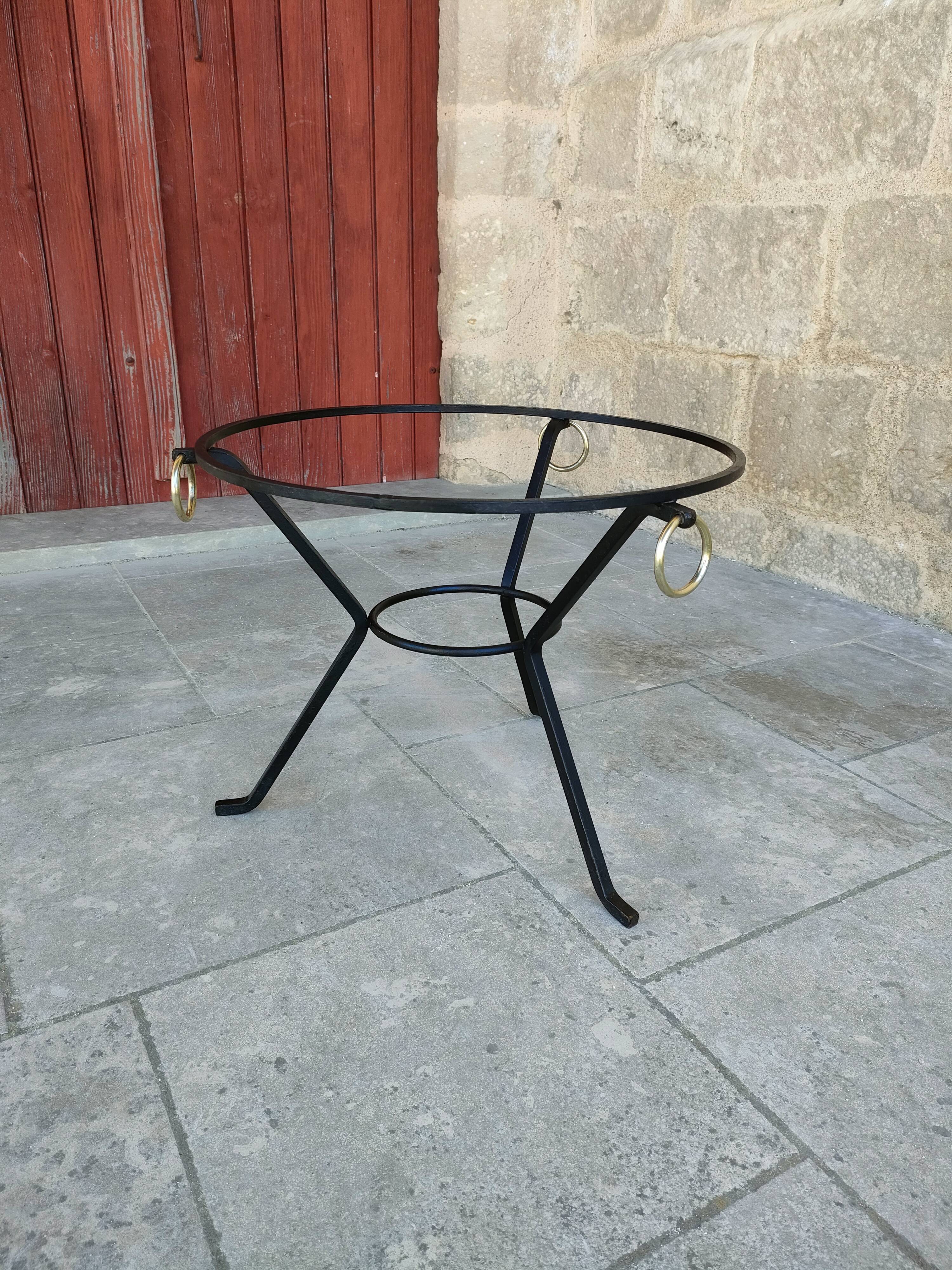20th century wrought iron coffee table