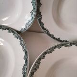 Set of 6 antique soup plates – Ironstone, circa 1900