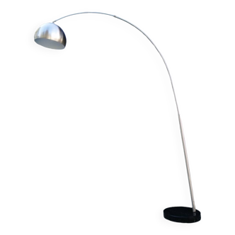 designer chrome metal floor lamp