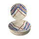 6 assiettes creuses aux couleurs basques, KG Lunéville, 1930