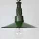 Industrial Green Enamel Military Pendant Lamp with Cast Aluminium Top, 1960