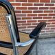 Set of 4 chairs model B64 Cesca with armrests in Black and Chrome