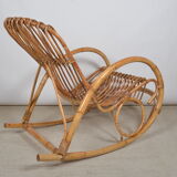 Rocking-chair bamboo and rattan