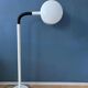 Vintage Space Age floor lamp in white metal Hala