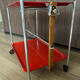 Service trolley rolling table Platex Textable red 70s Space Age
