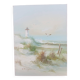 Oil on canvas seascape ocean, lighthouse and beach, signed J. Thompson