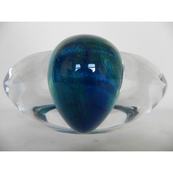 Daum France heavy glass dish