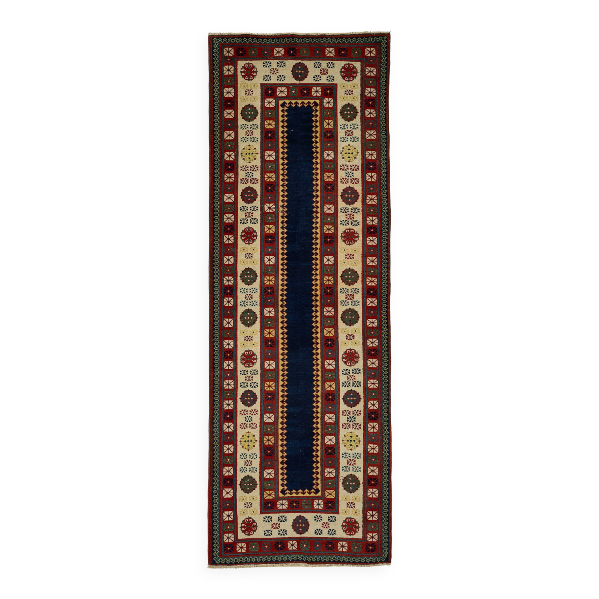 Turkish Handknotted Wool Oushak Rug 100 cm x 292 cm