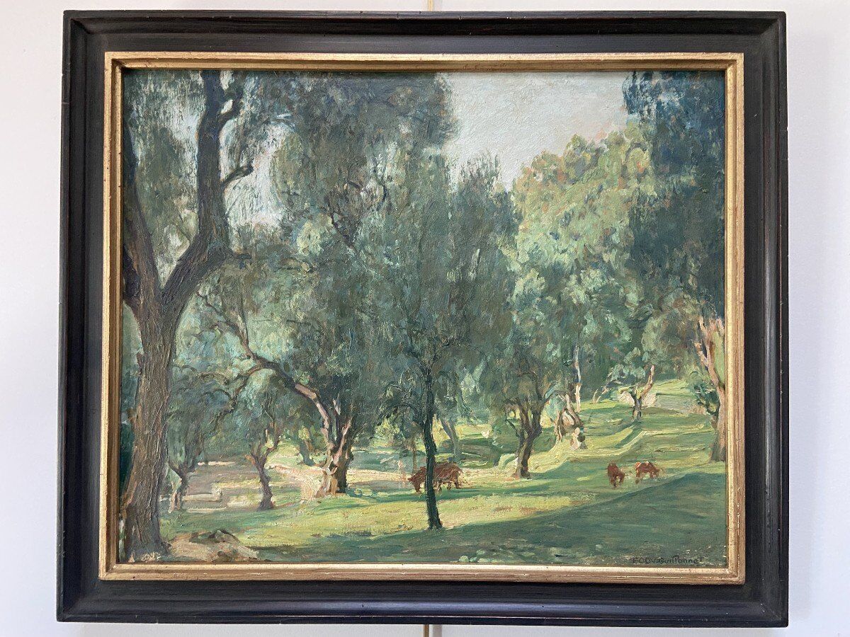Octave Denis Victor Guillonnet (1872 - 1967) The Olive Trees,