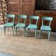 Lot de 4 chaises bistrot vertes