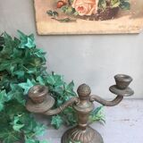 Bronze chandelier aged by time