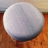 Vintage stool blue fabric